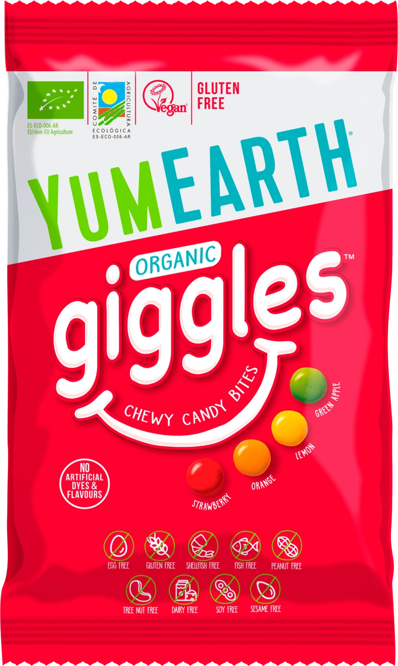 YumEarth organic vegan gluten-free Giggles packaging