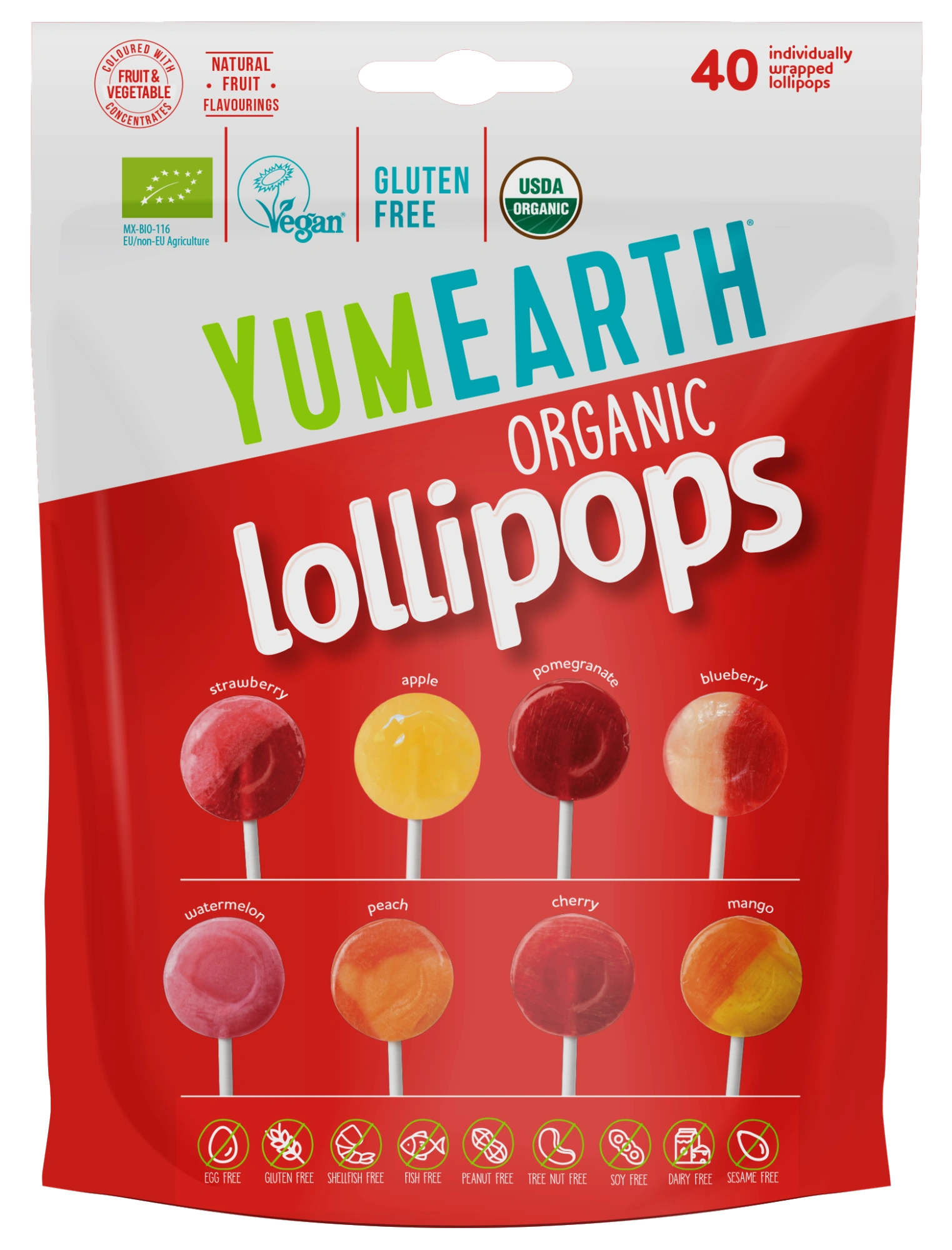 YumEarth Organic Variety Pops – 40 lollipops